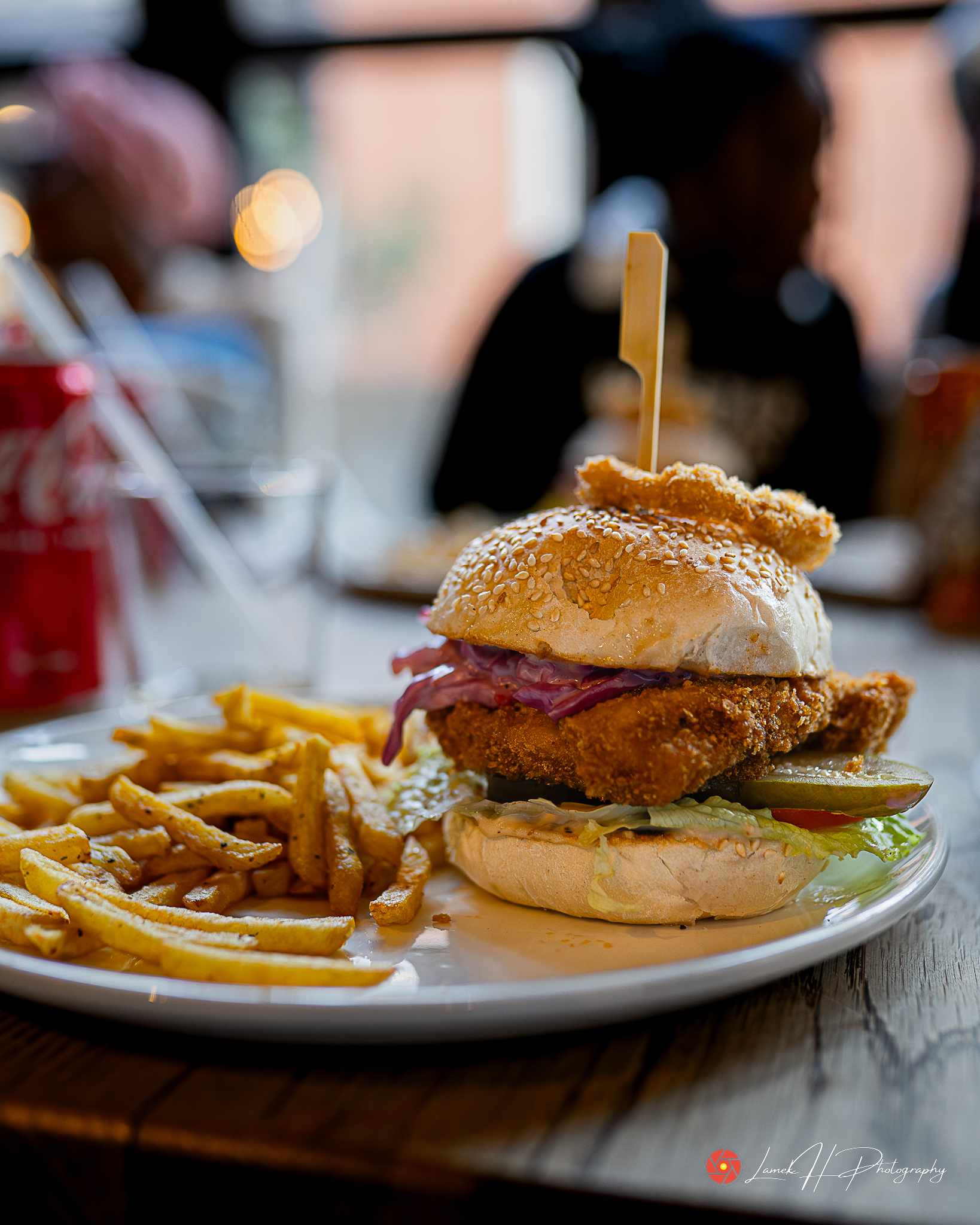 Corporate team-building event with employees engaging in activities