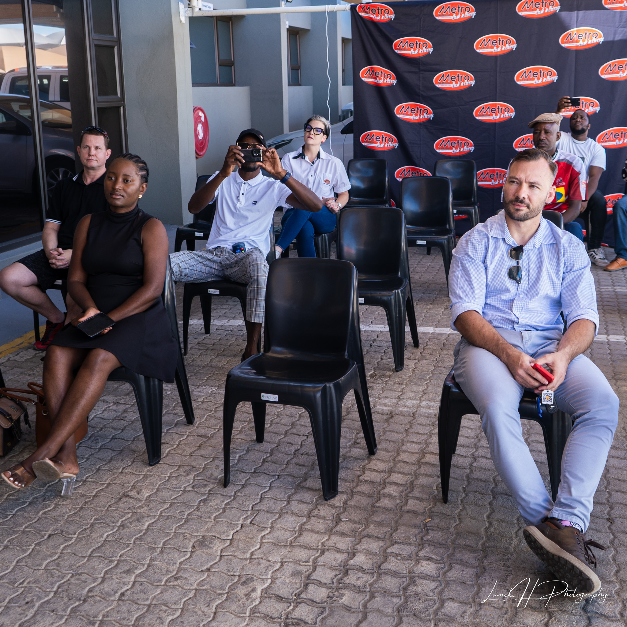 Bride and groom sharing their first dance at a wedding in Namibia