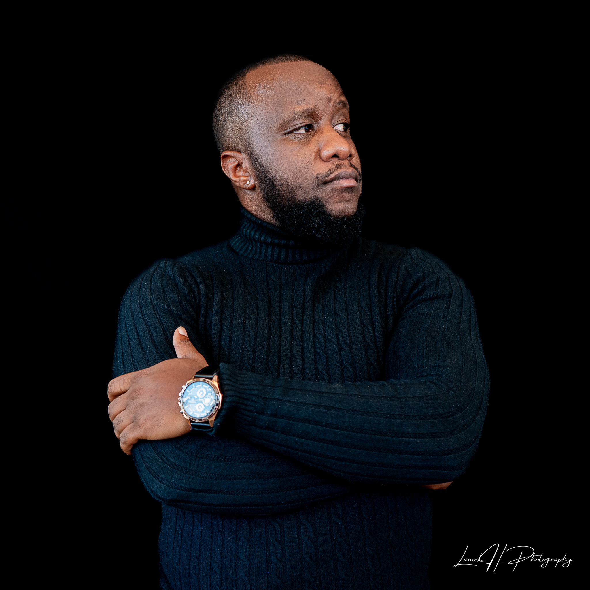 Golden hour portrait of a model posing in the Namib Desert